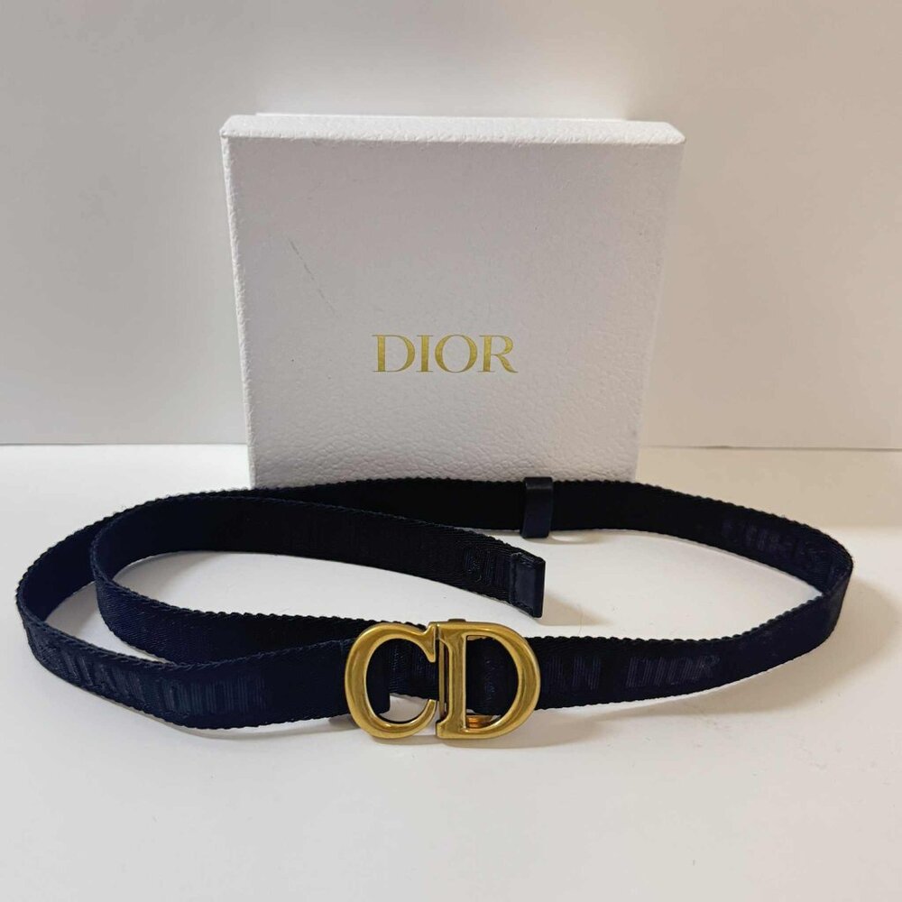 Christian Dior Saddle Fine Canvas Belt (Pre-Owned) With box